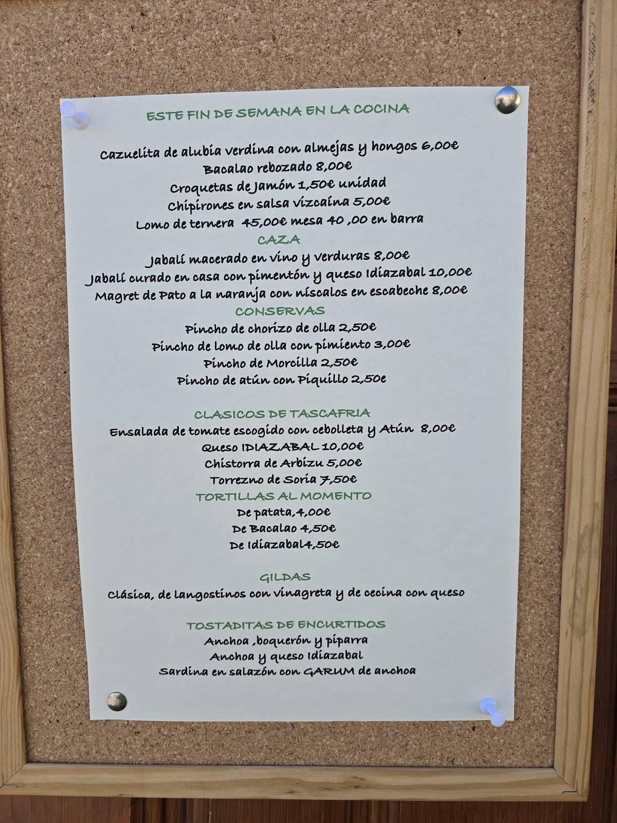 Tascafría Cafe-Bar меню