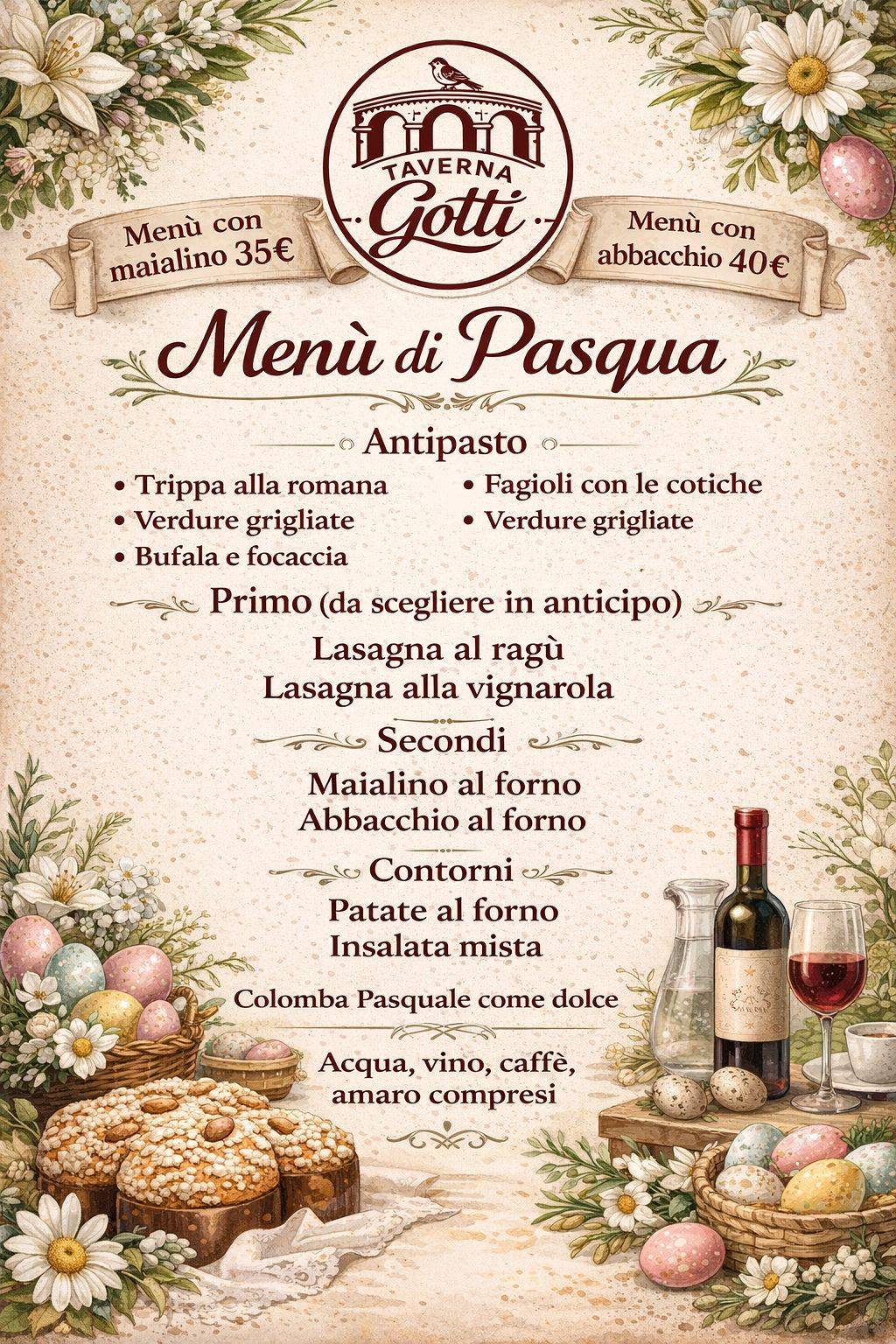 Taverna Gotti меню