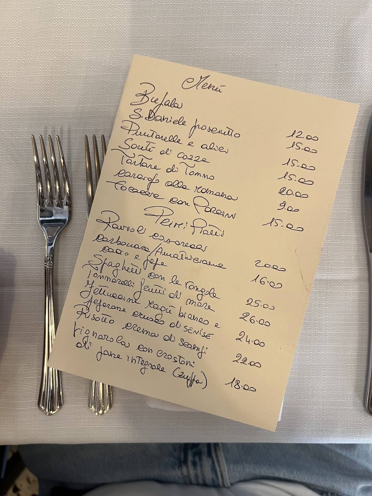 Taverna Ripetta меню