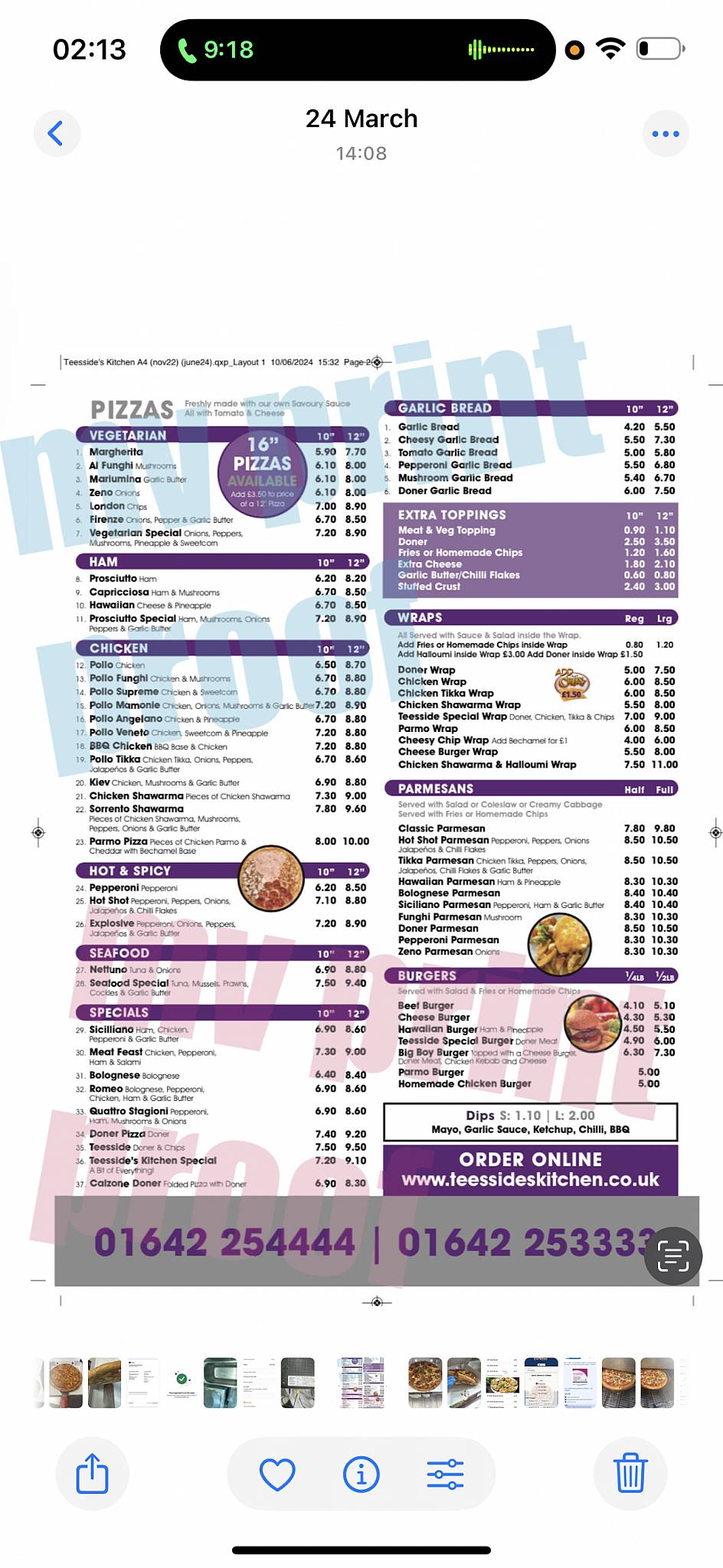 Teesside's Kitchen Express меню