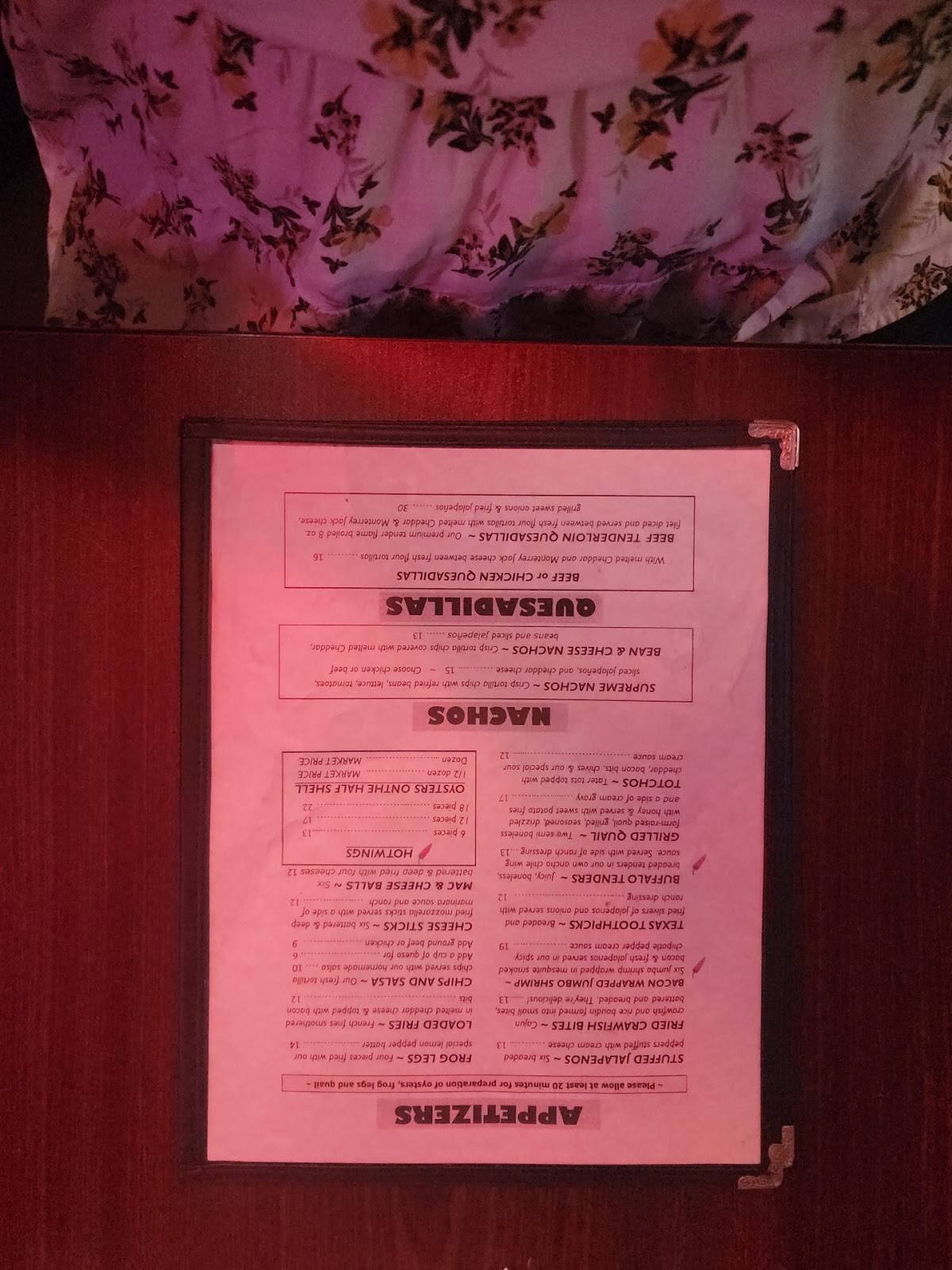 The Bar меню