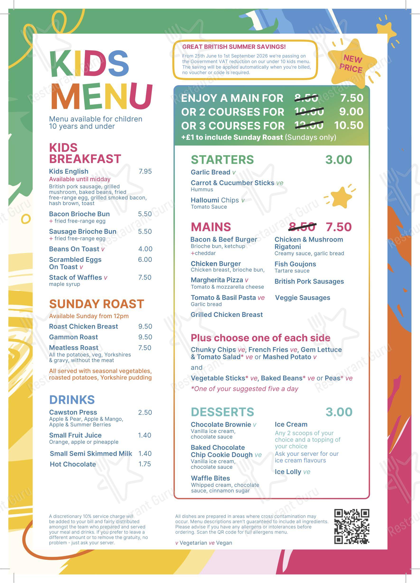 Takeaway Menu паба и бара The Hawk Inn Pub with Rooms