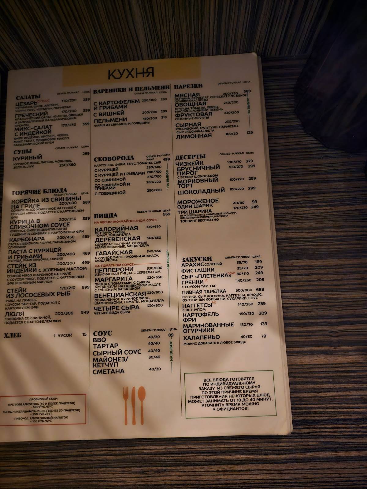 Лампа меню