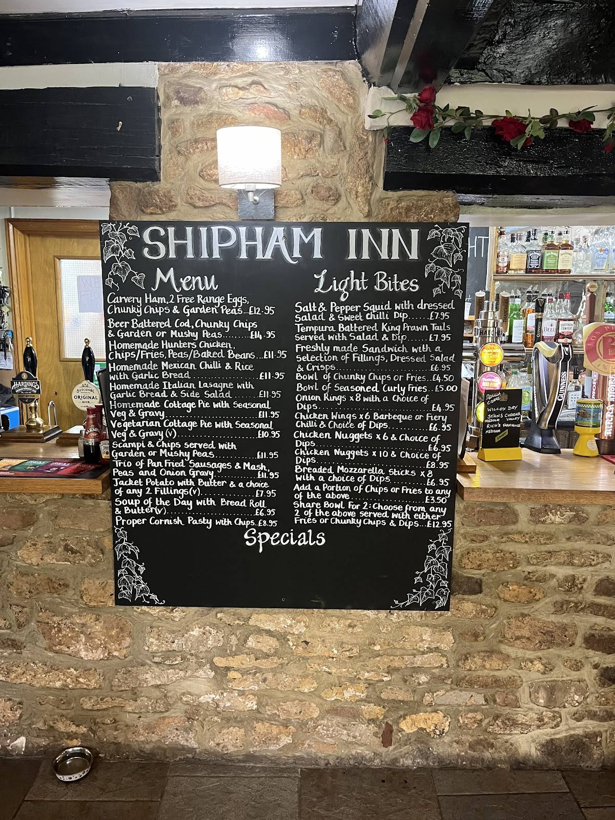 The Shipham Inn - formerly Penscot Inn меню