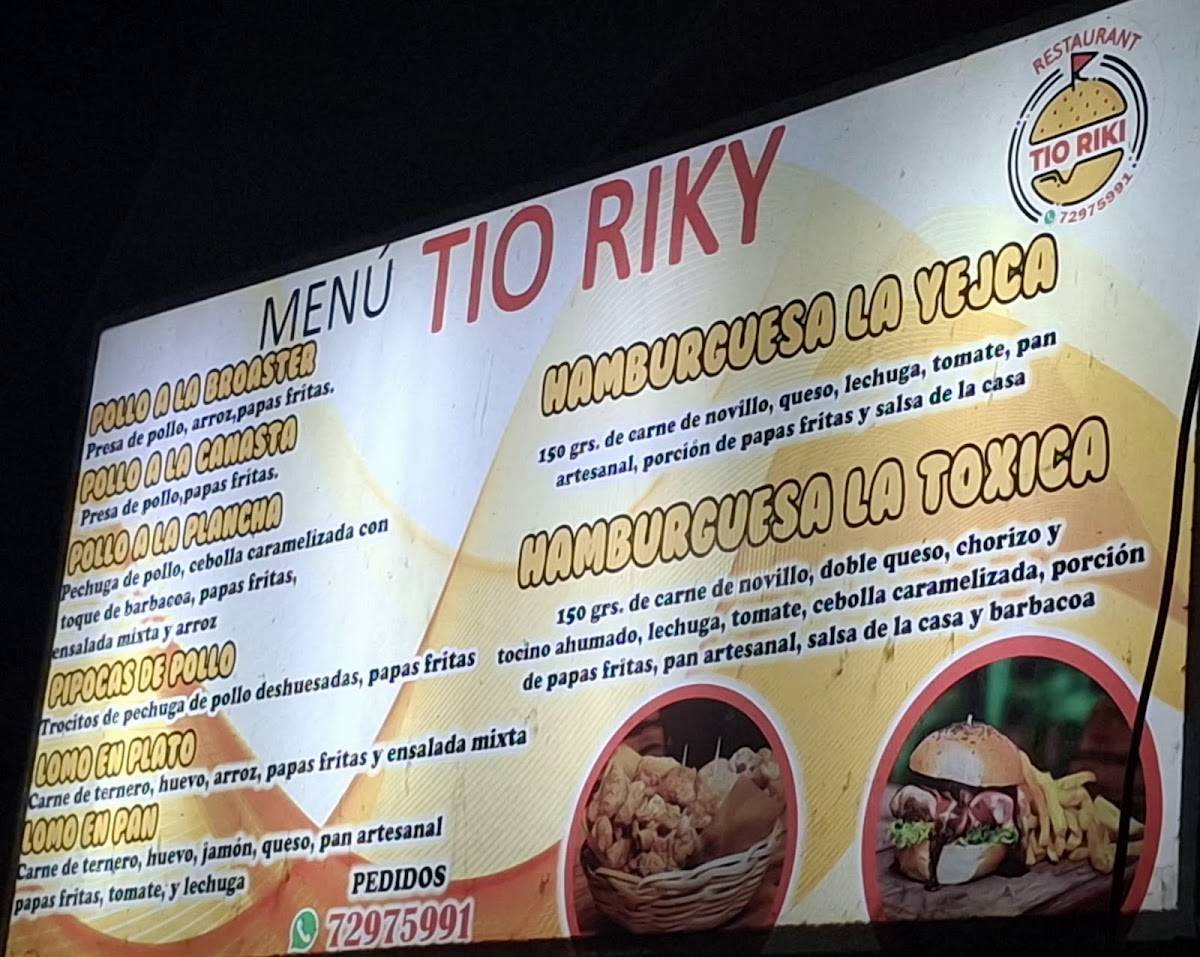 Tío Riki меню