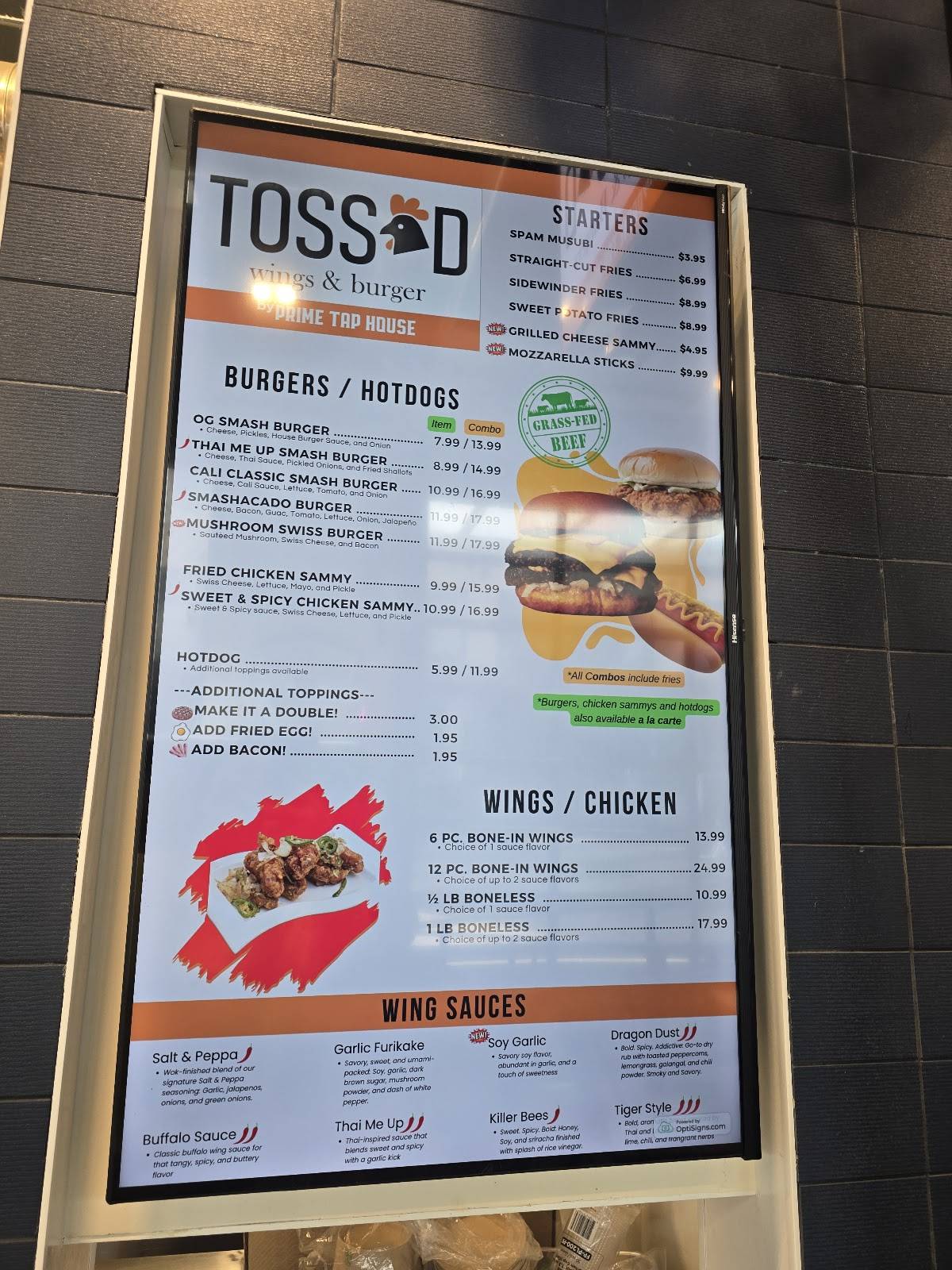Toss'd by Prime Tap House меню