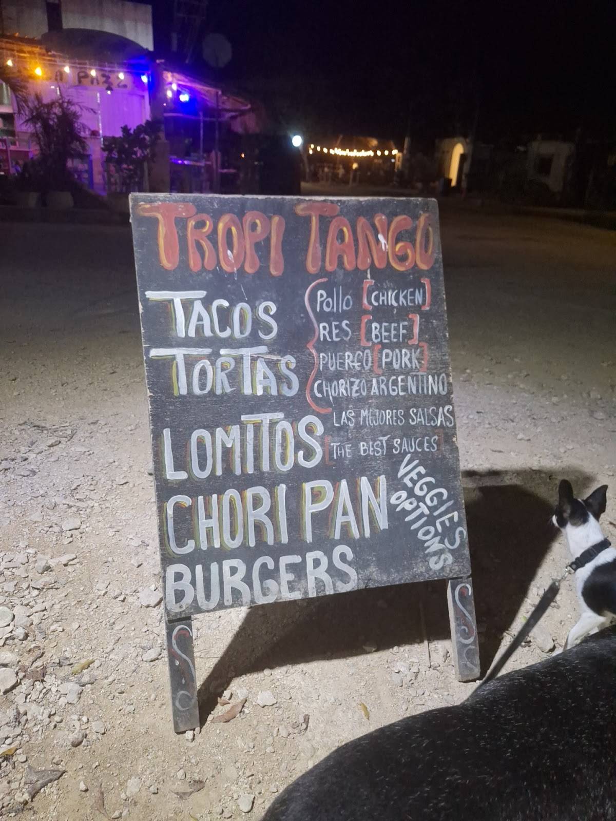 Tropitango tulum меню