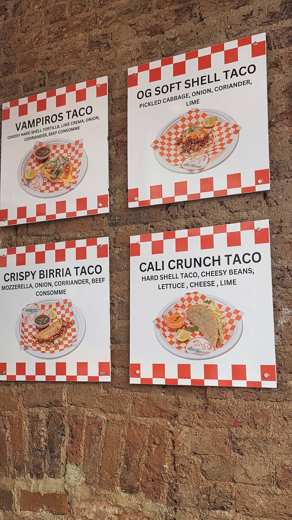 Two Twins Tacos Notting Hill меню