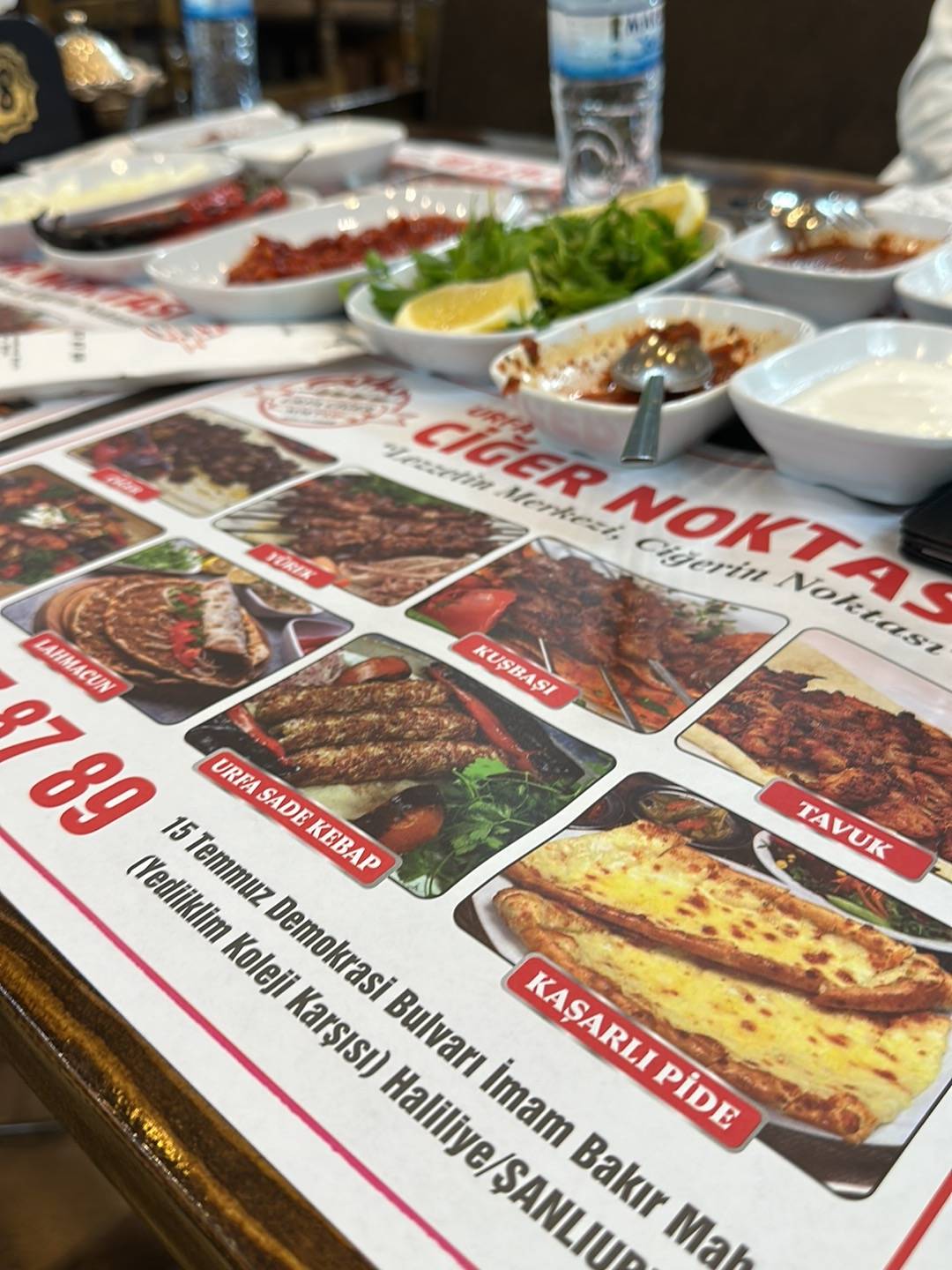 URFA CİĞER NOKTASI меню