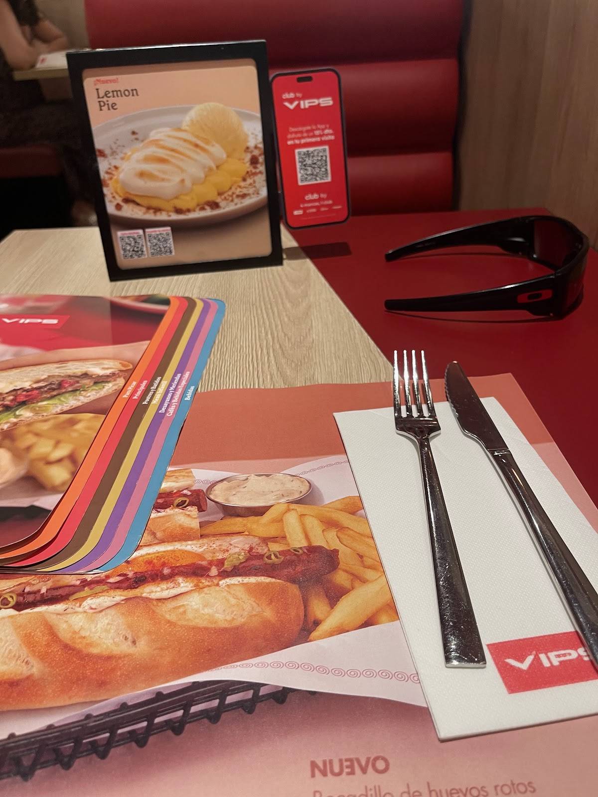 VIPS меню