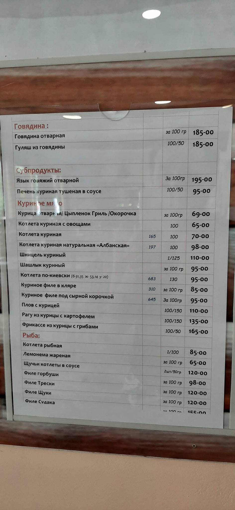 Вареники меню