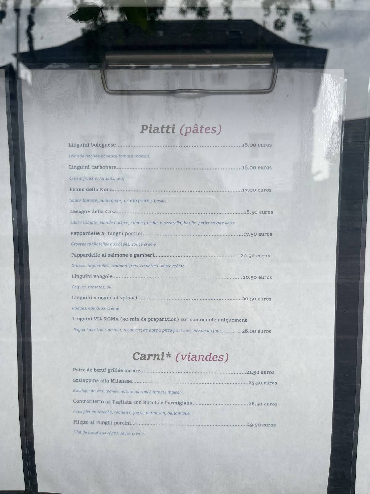 Via Roma Colmar меню