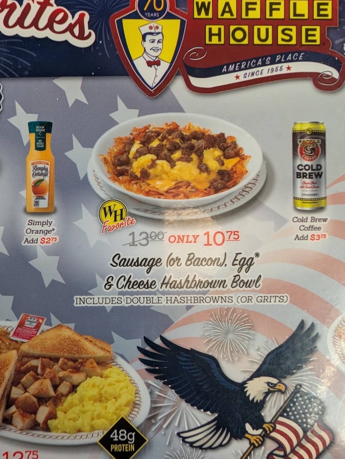 Waffle House меню