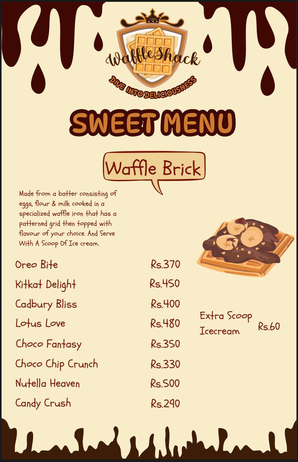 Waffle Shack меню