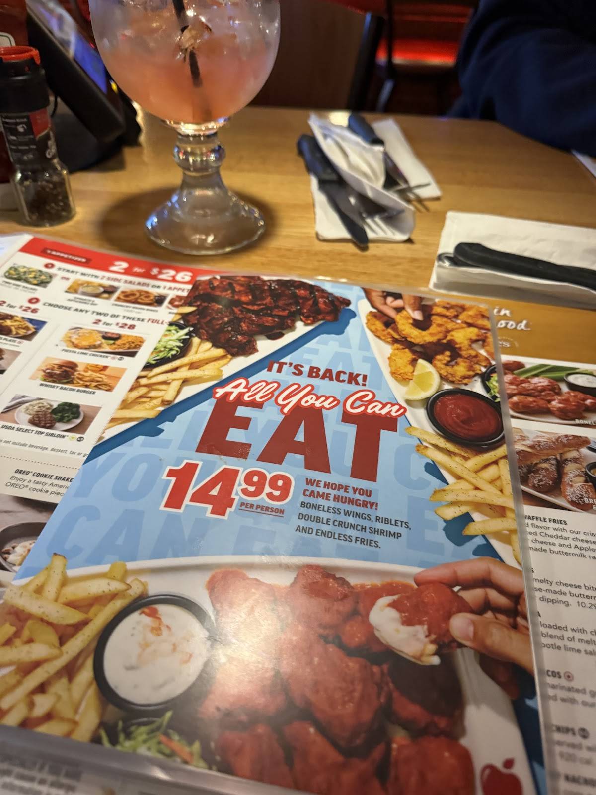 Applebee's Grill + Bar меню