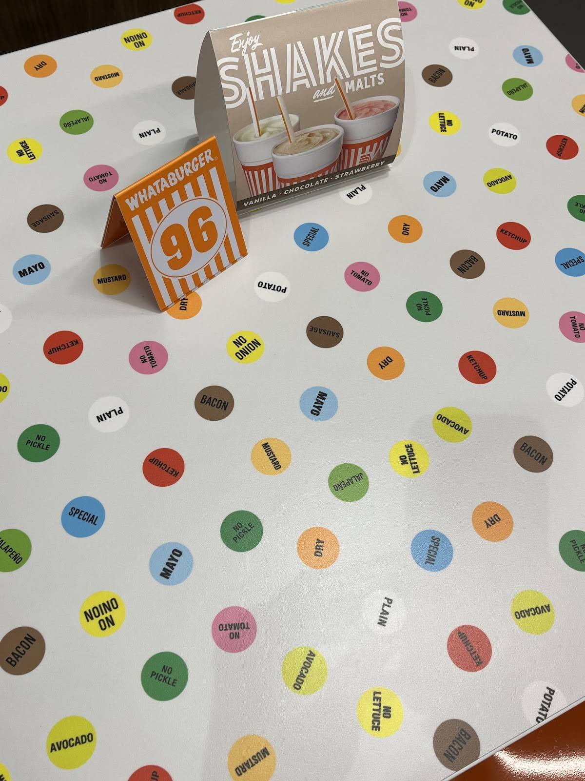 Whataburger меню