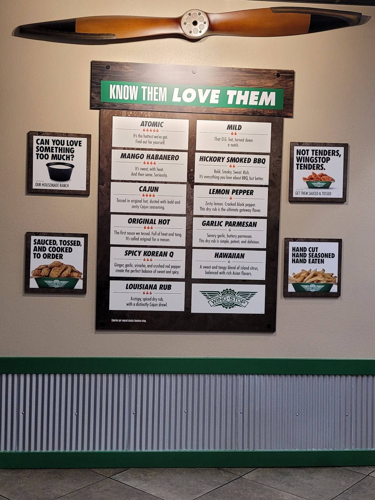 Wingstop меню