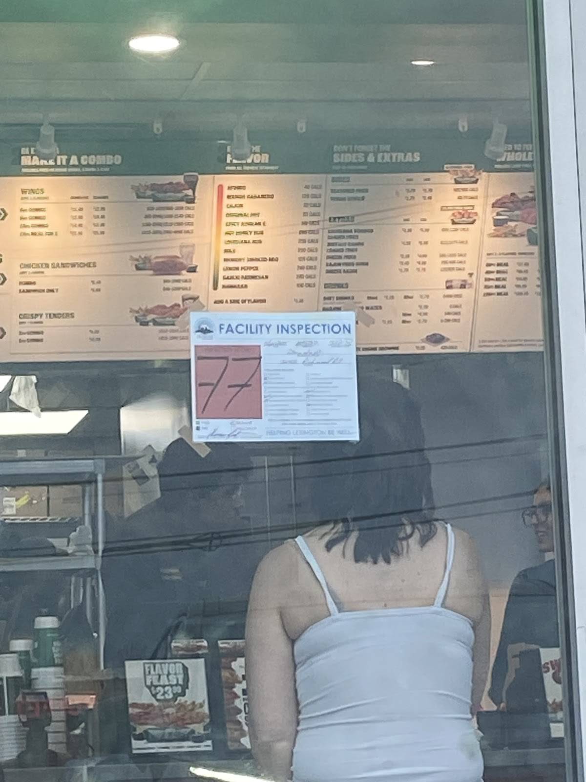 Wingstop меню