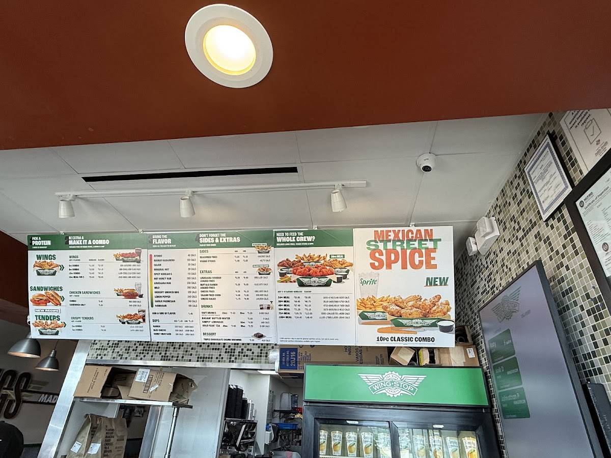 Wingstop меню