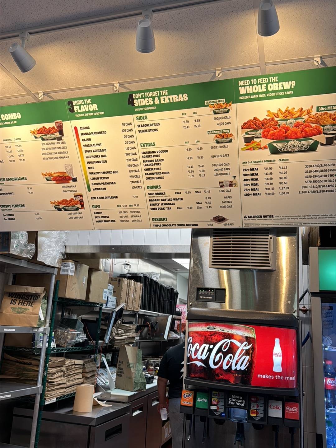 Wingstop меню