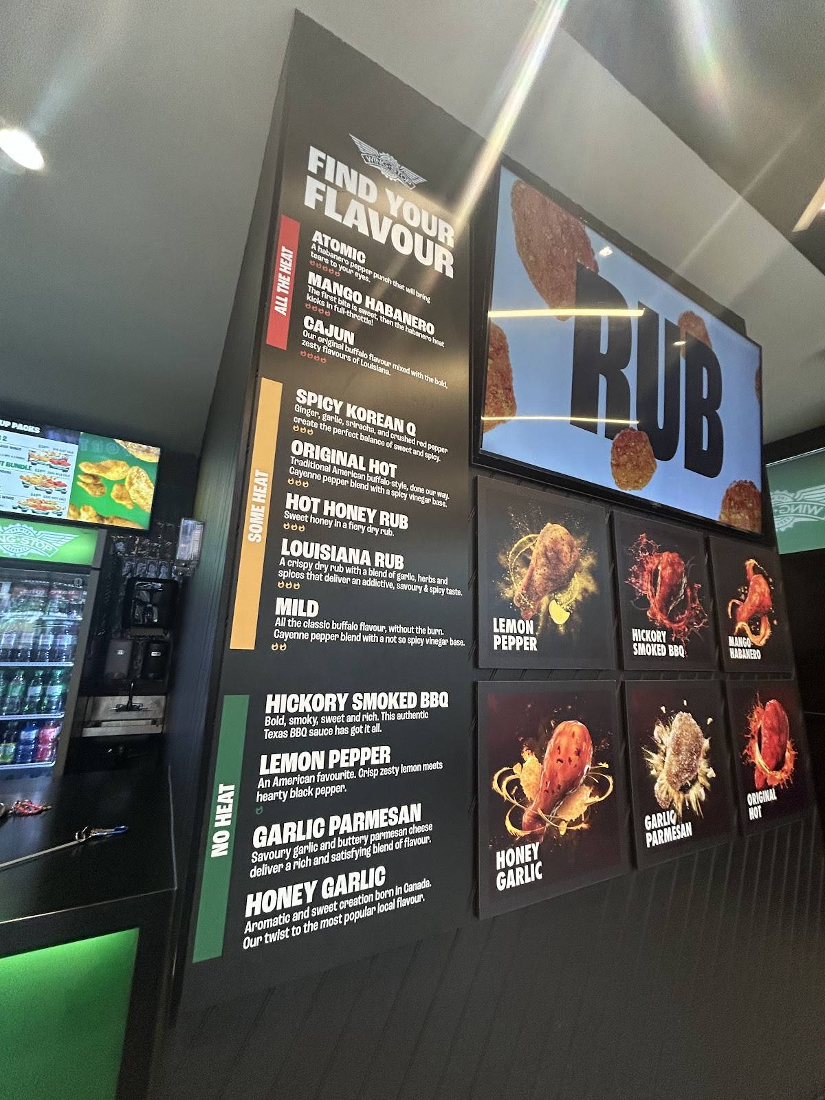 Wingstop меню