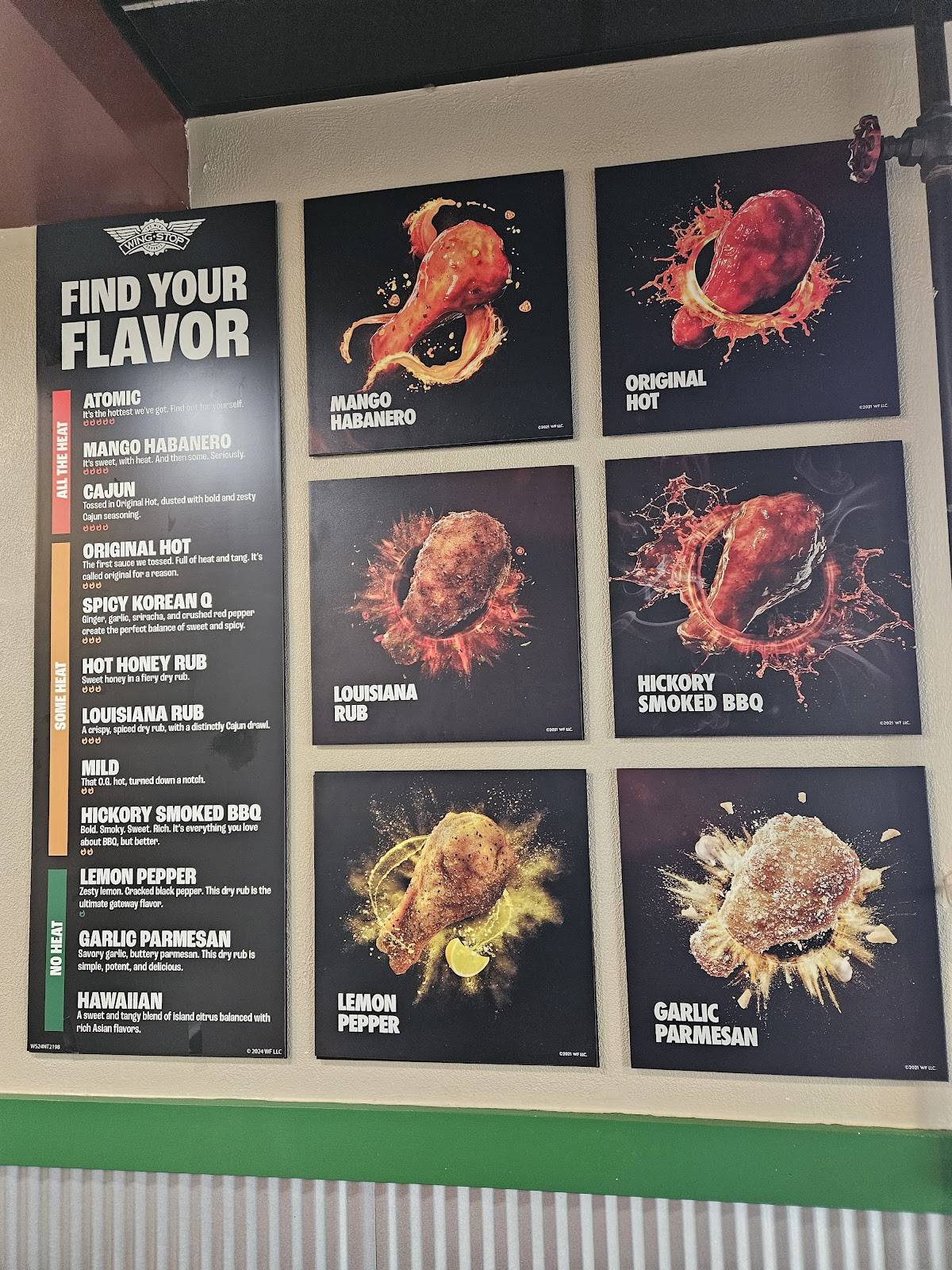 Wingstop меню