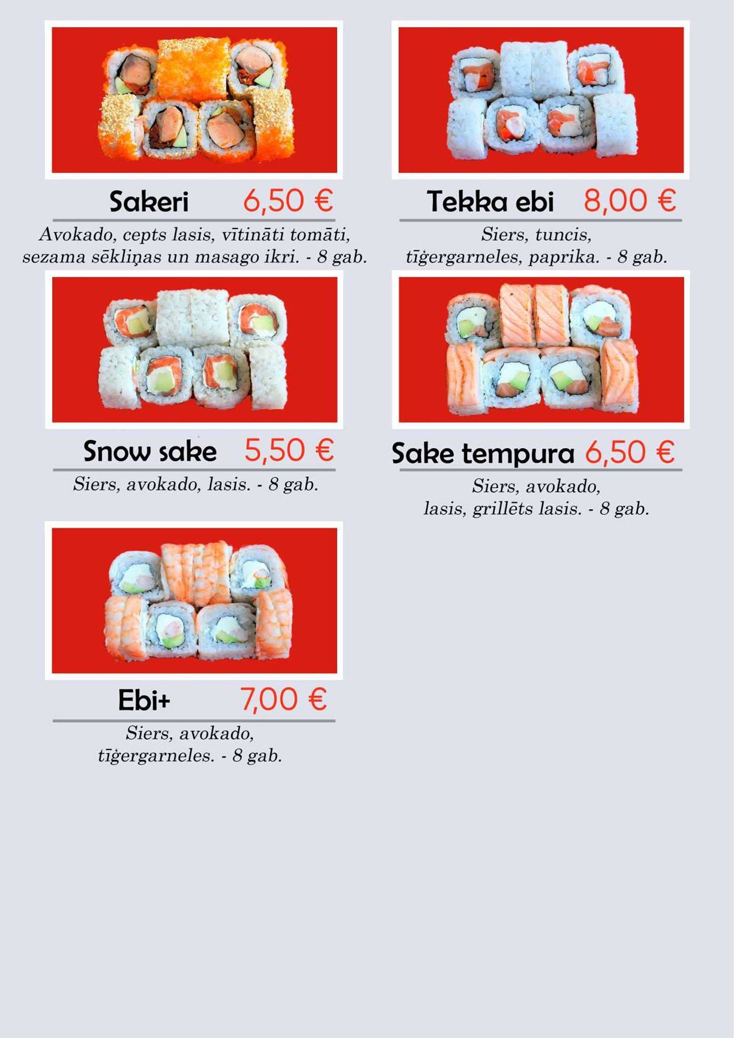 Wowsushi меню