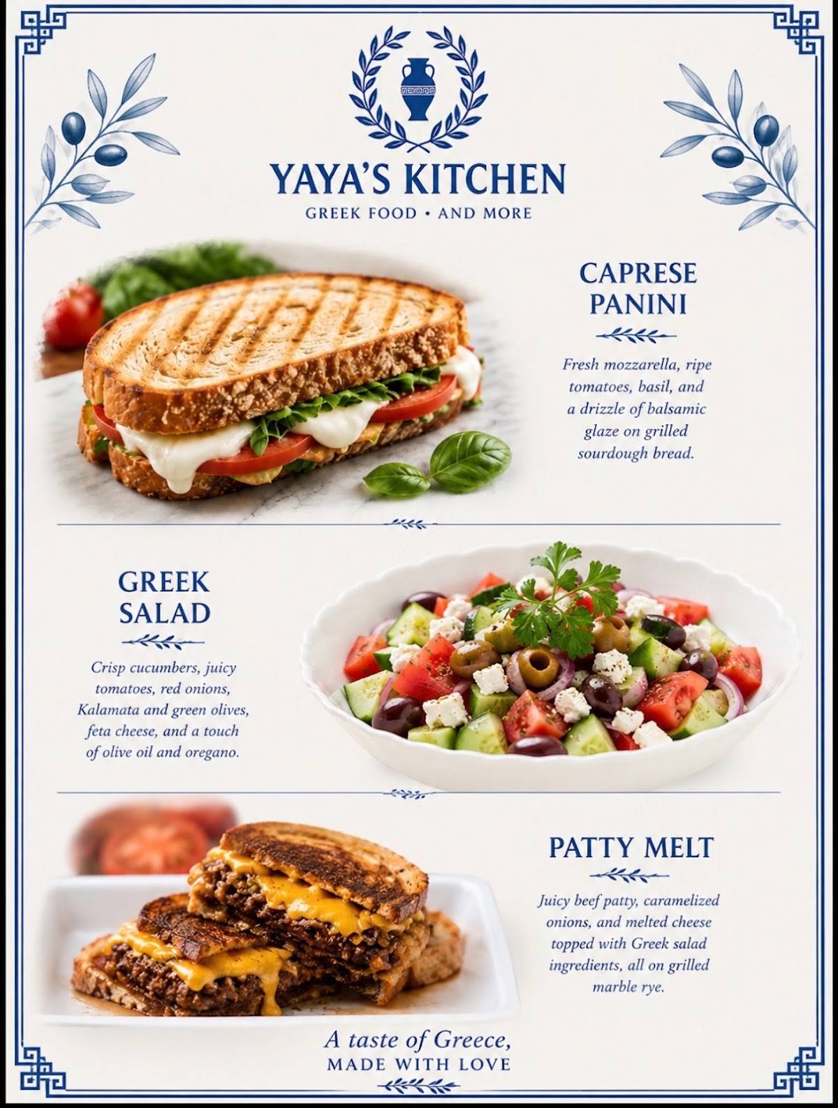 YAYA’S Kitchen меню