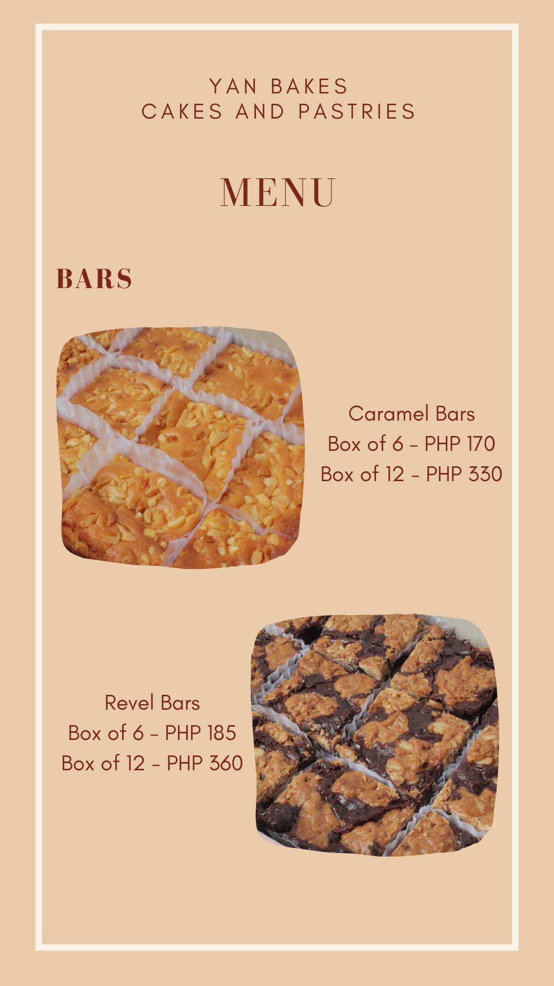 Yan Bakes меню