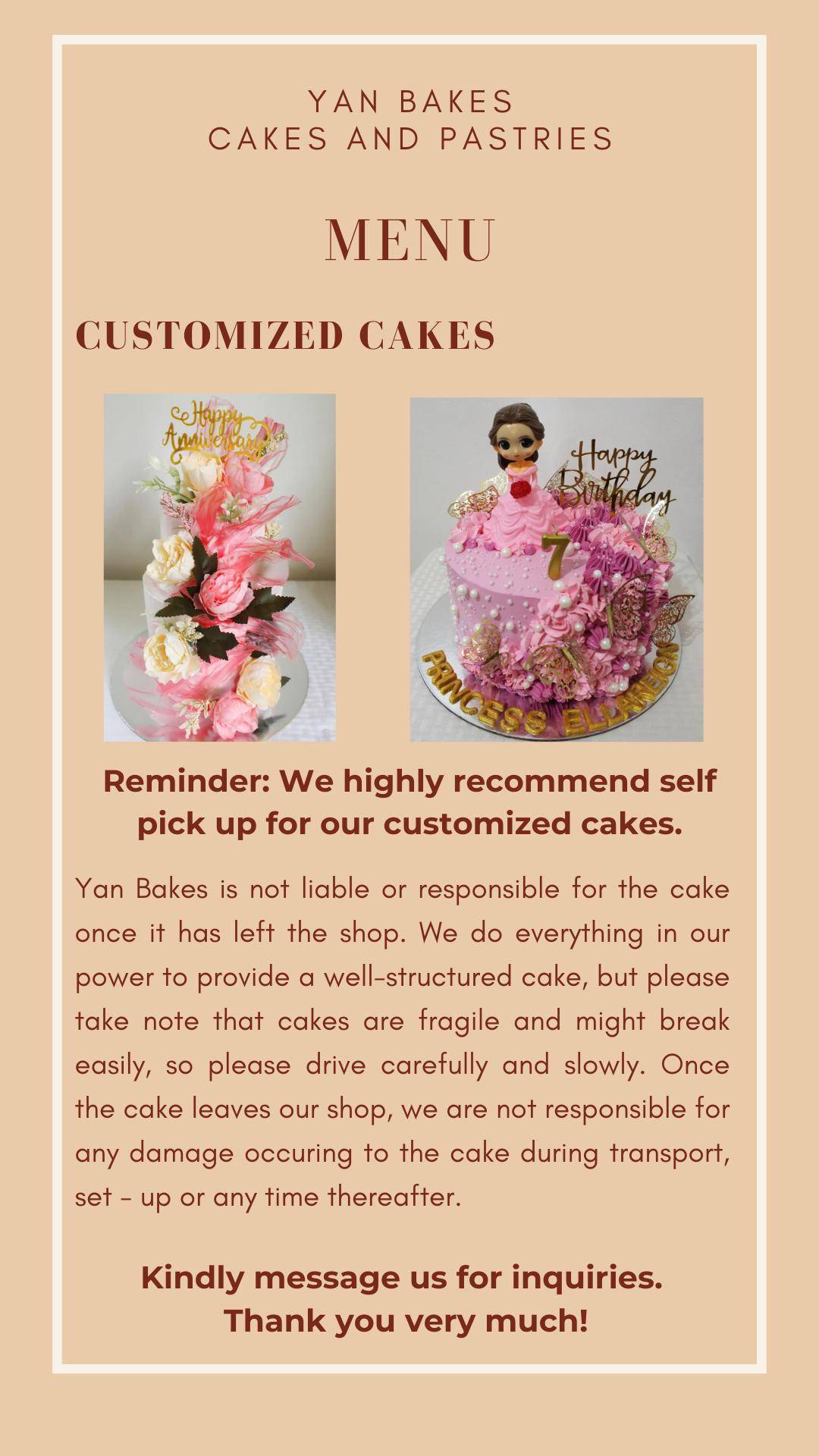 Yan Bakes меню