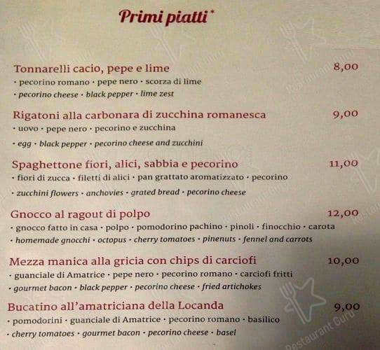 Rigatoni Cafe' меню