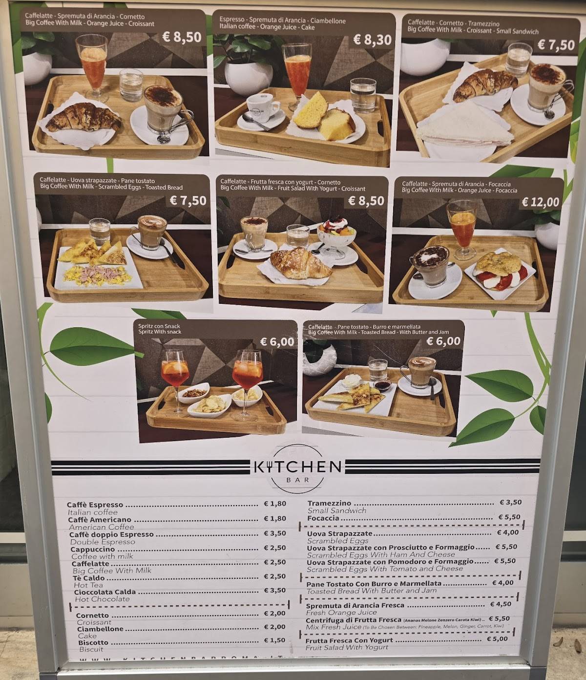 kitchen bar меню