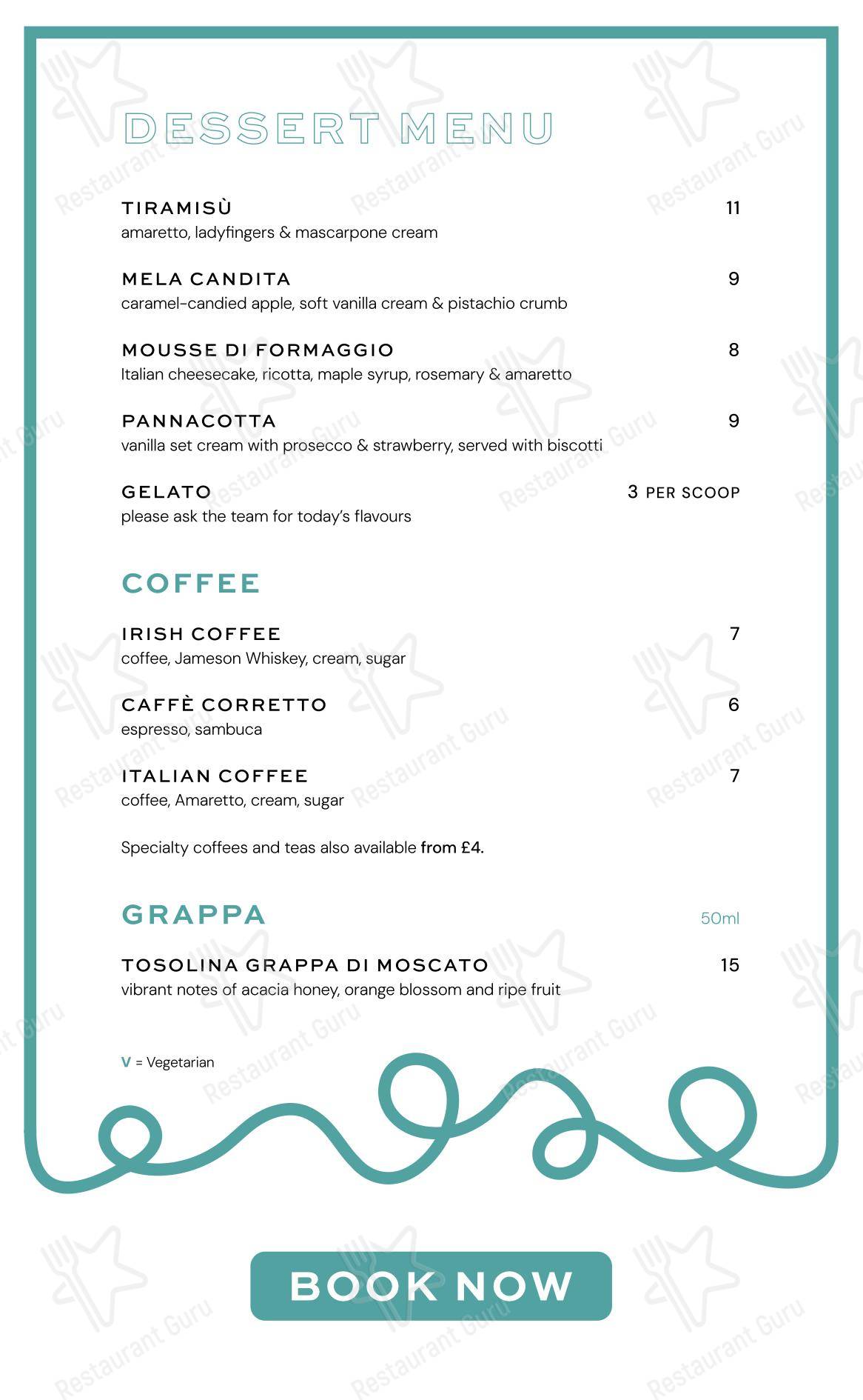 Меню ресторана Eve Edinburgh - Breakfast Menu