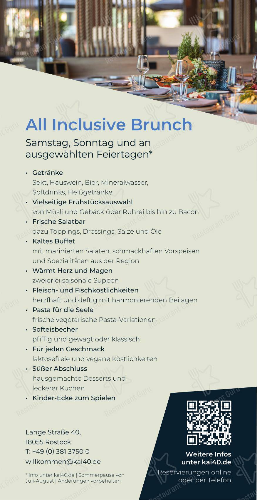 KAI40 Restaurant & Bar - Rostock в Ростоке - Детское