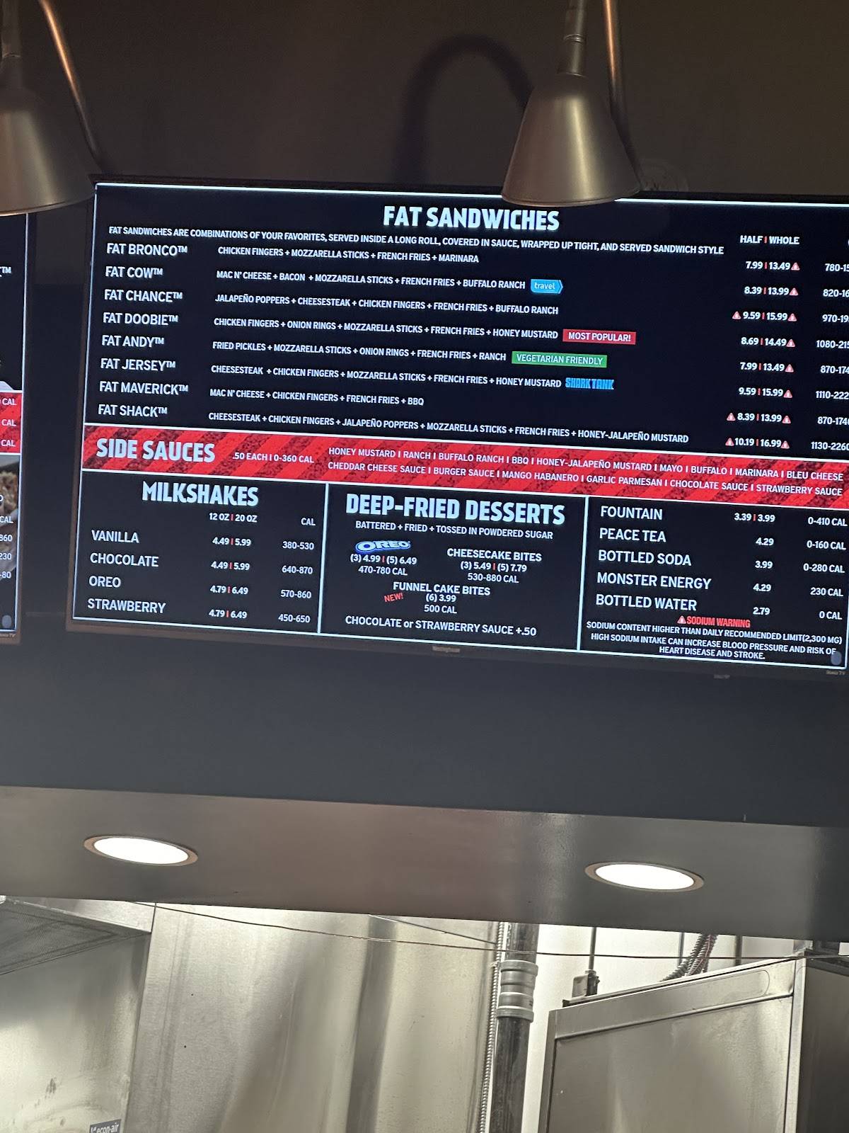 Fat Shack меню