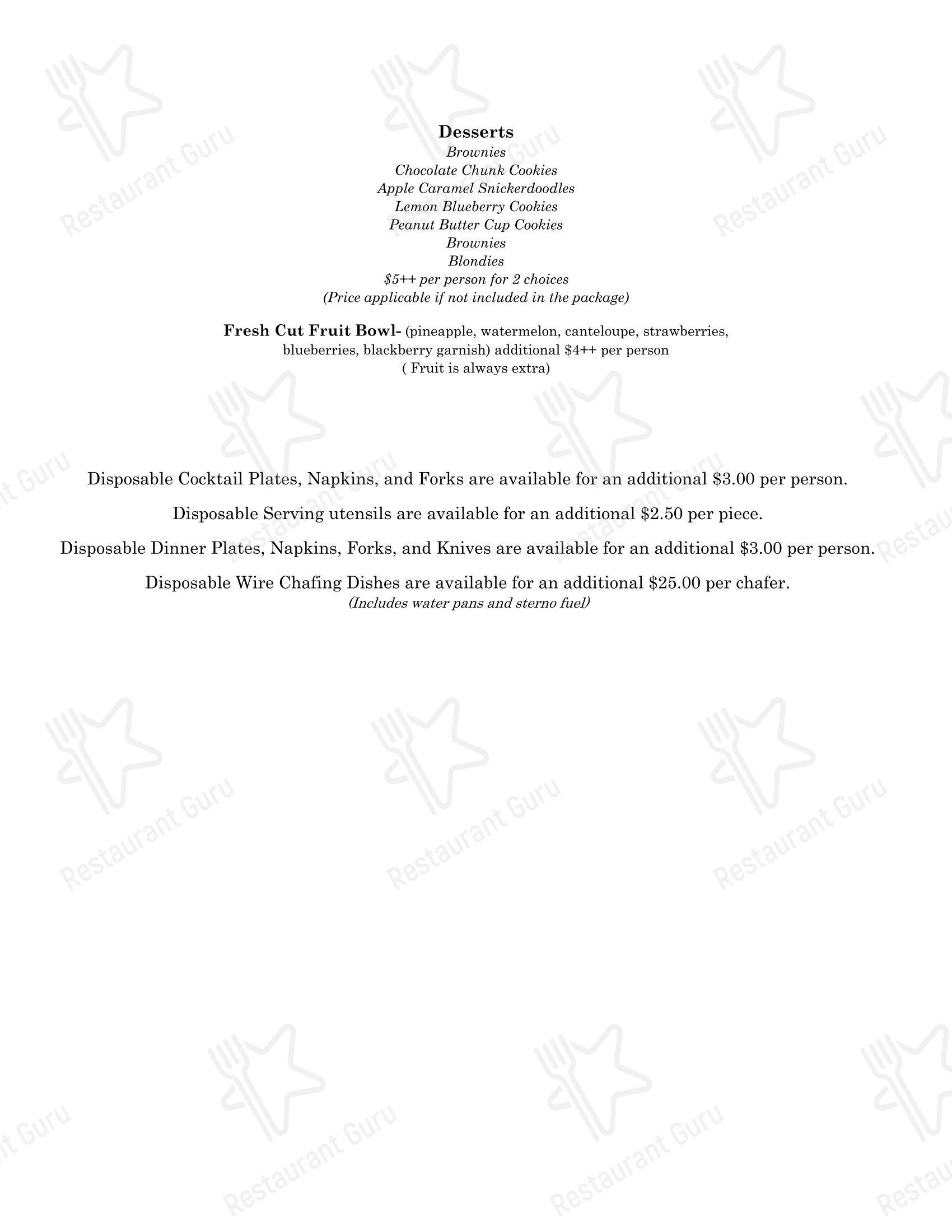 29 Cooks Catering в Эммаусе - 菜单