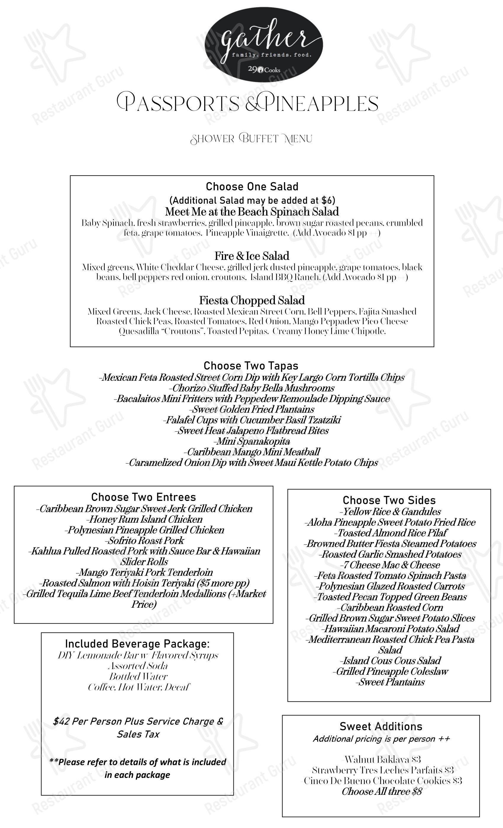 Ночное меню 29 Cooks Catering