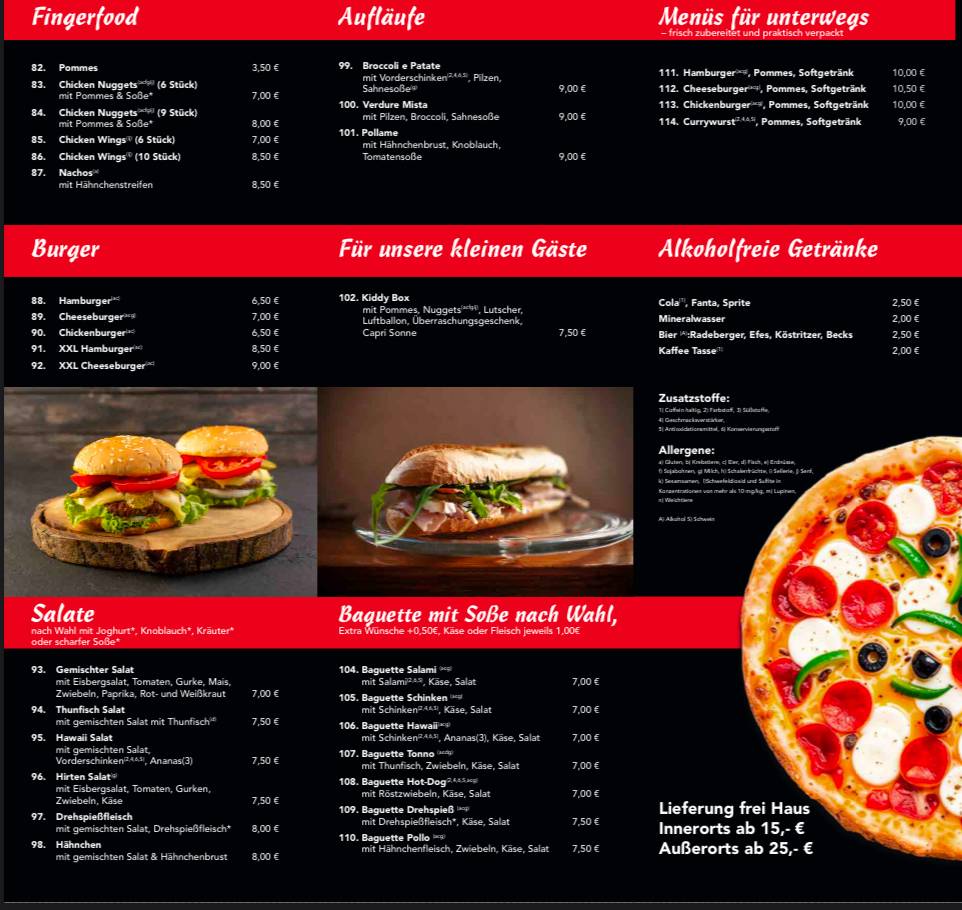 Adar Pizzeria & Grillhaus меню