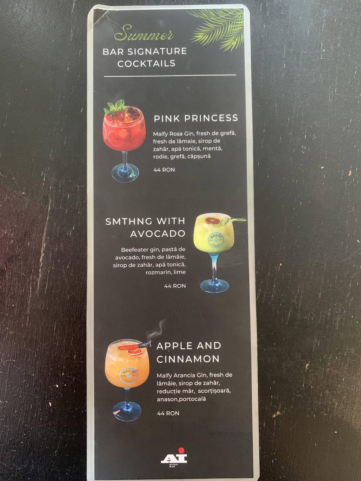 Ai Sushi Bar меню