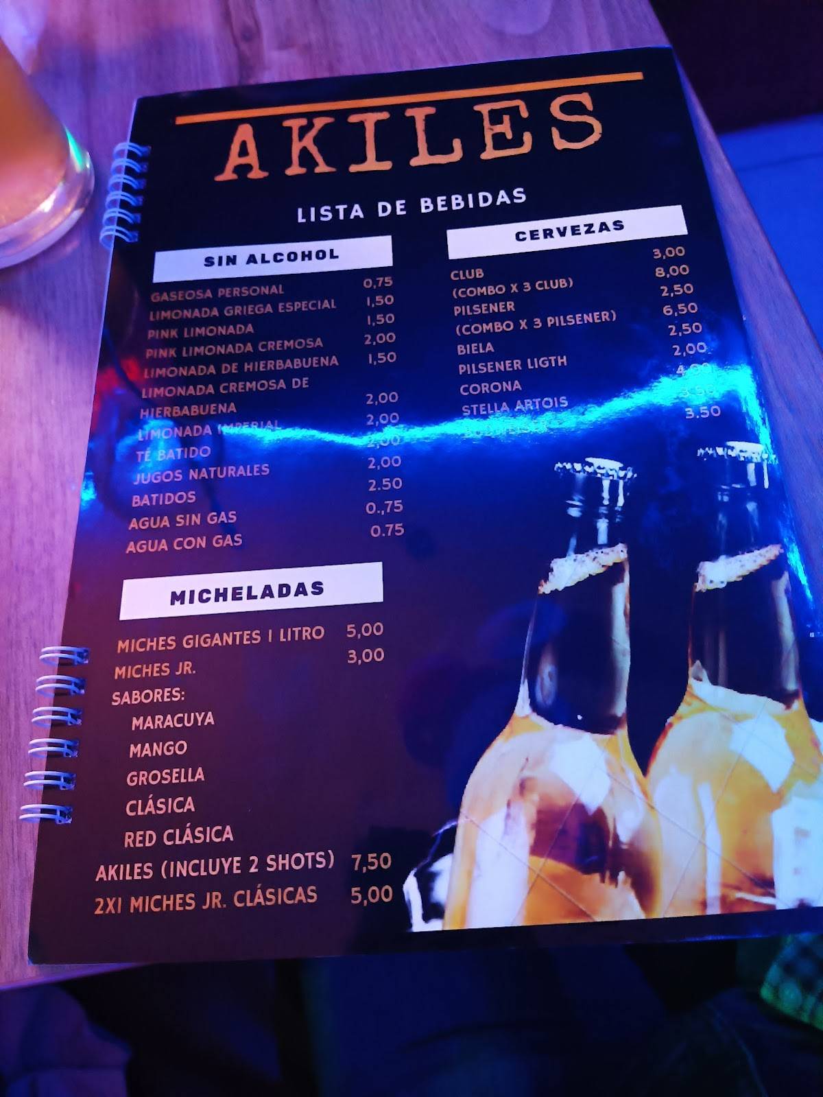Akiles Restobar меню