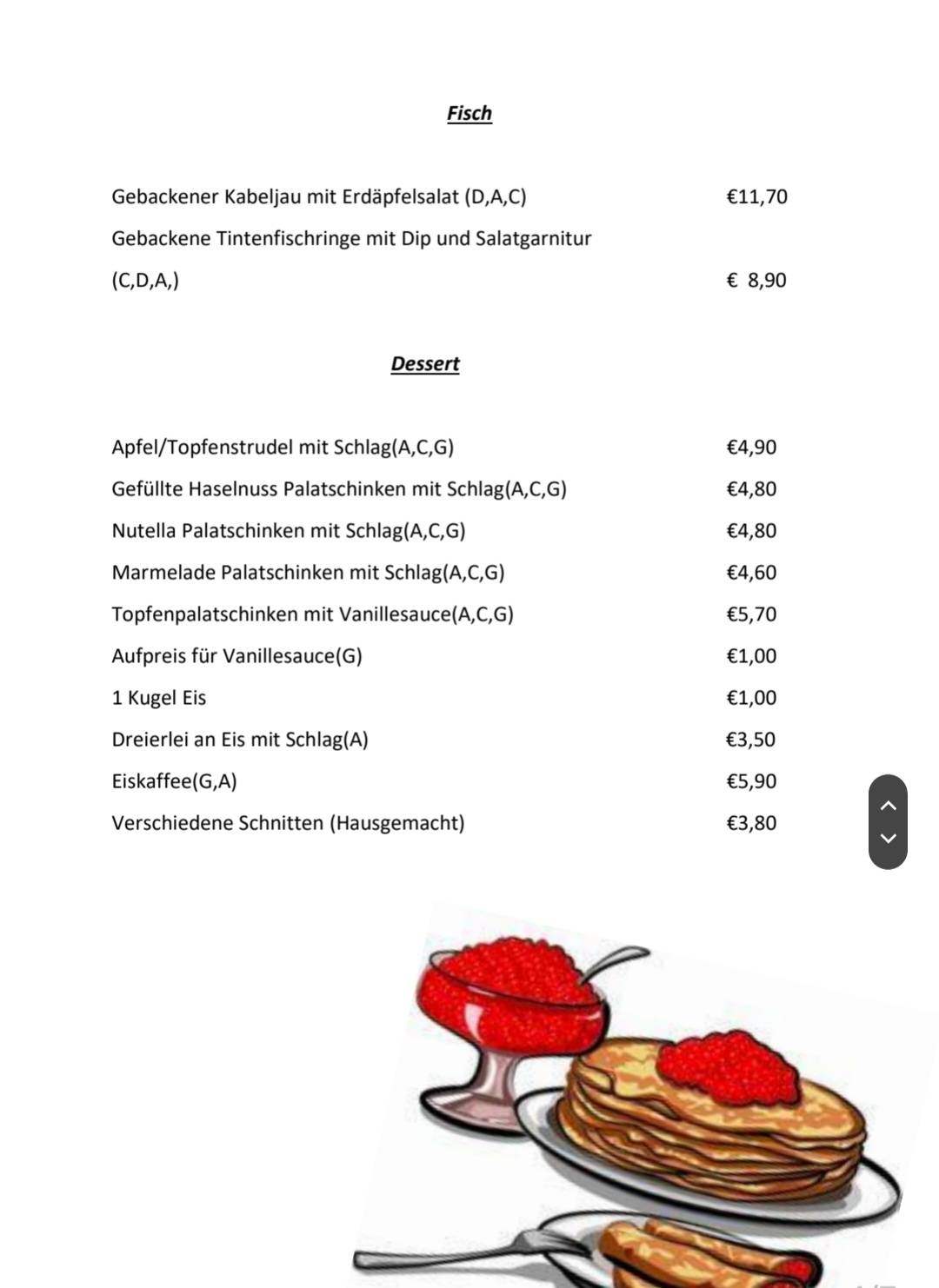 Angy's Café - Restaurant меню