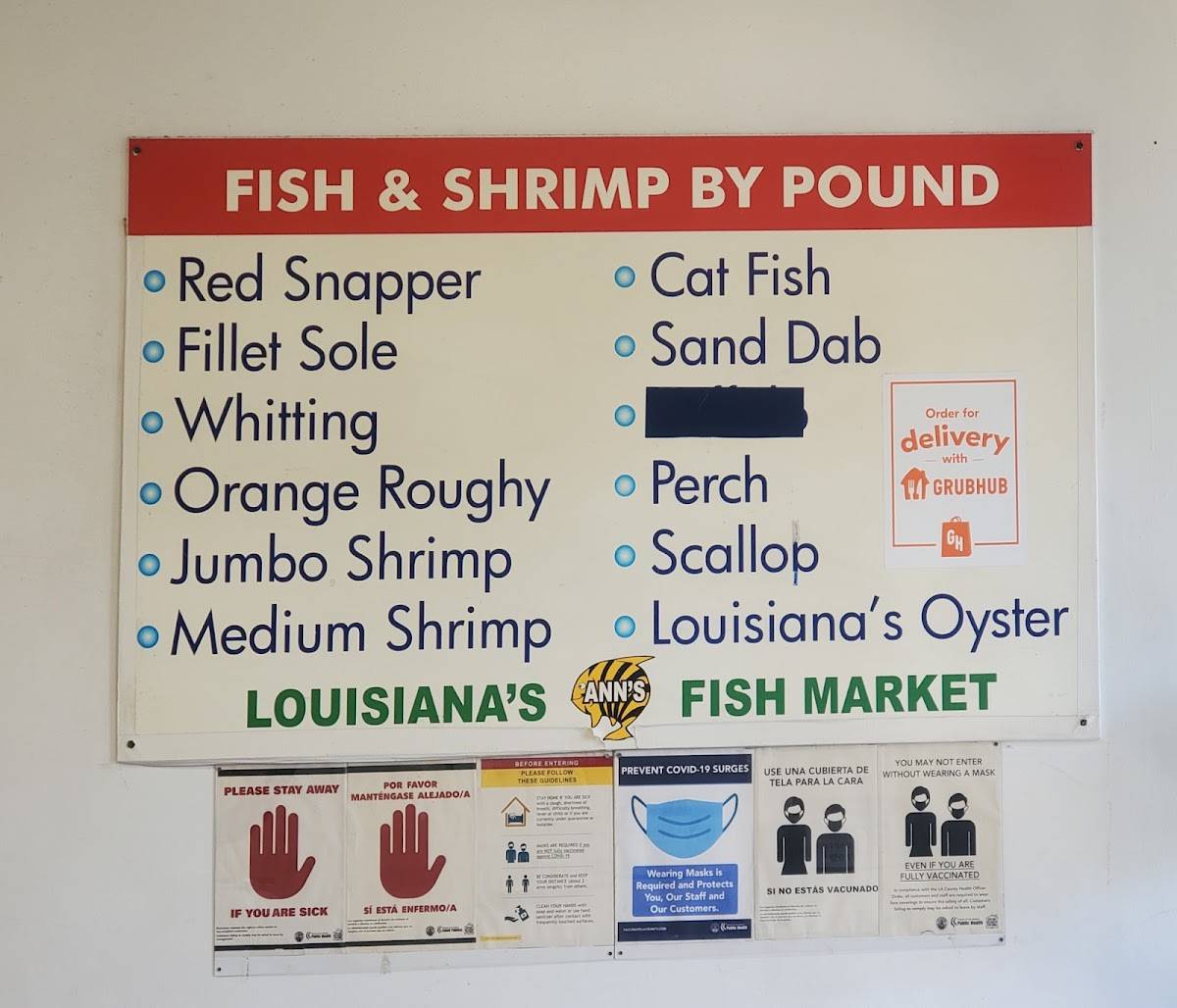 Anna’s Fish Market меню
