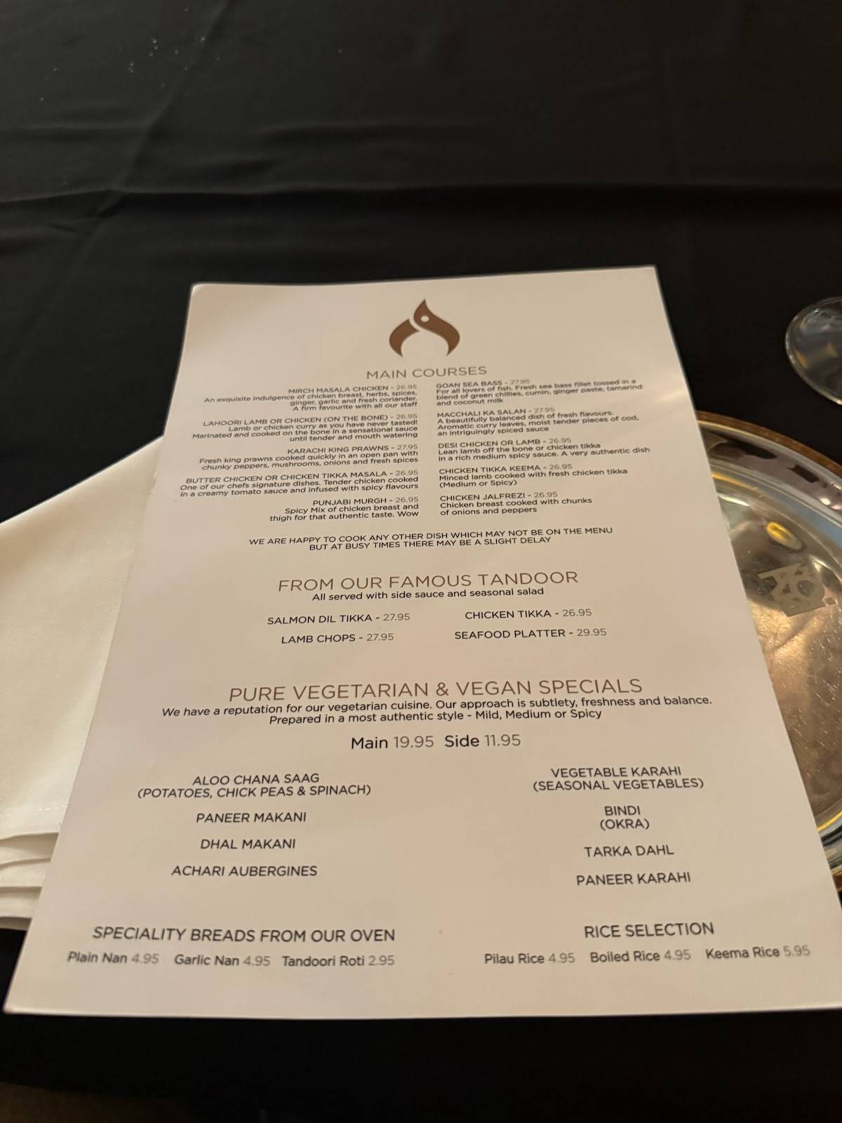Anoki Restaurant Derby меню