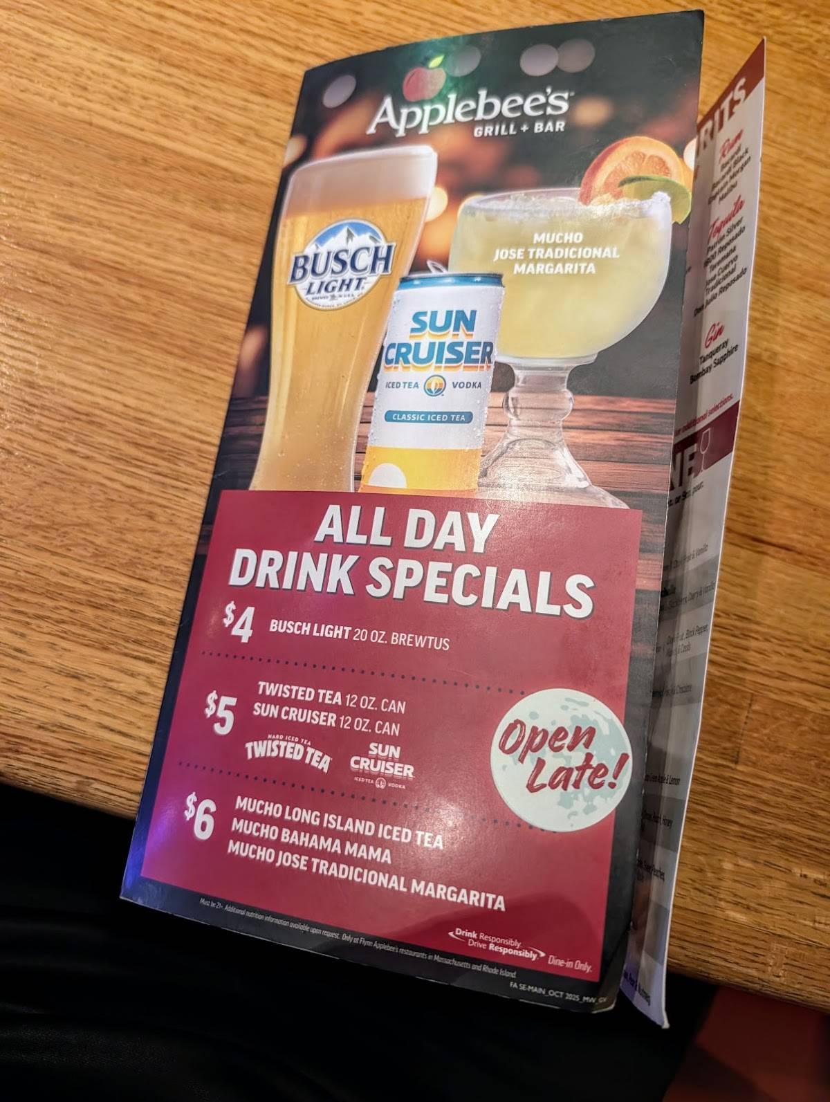 Applebee's Grill + Bar меню