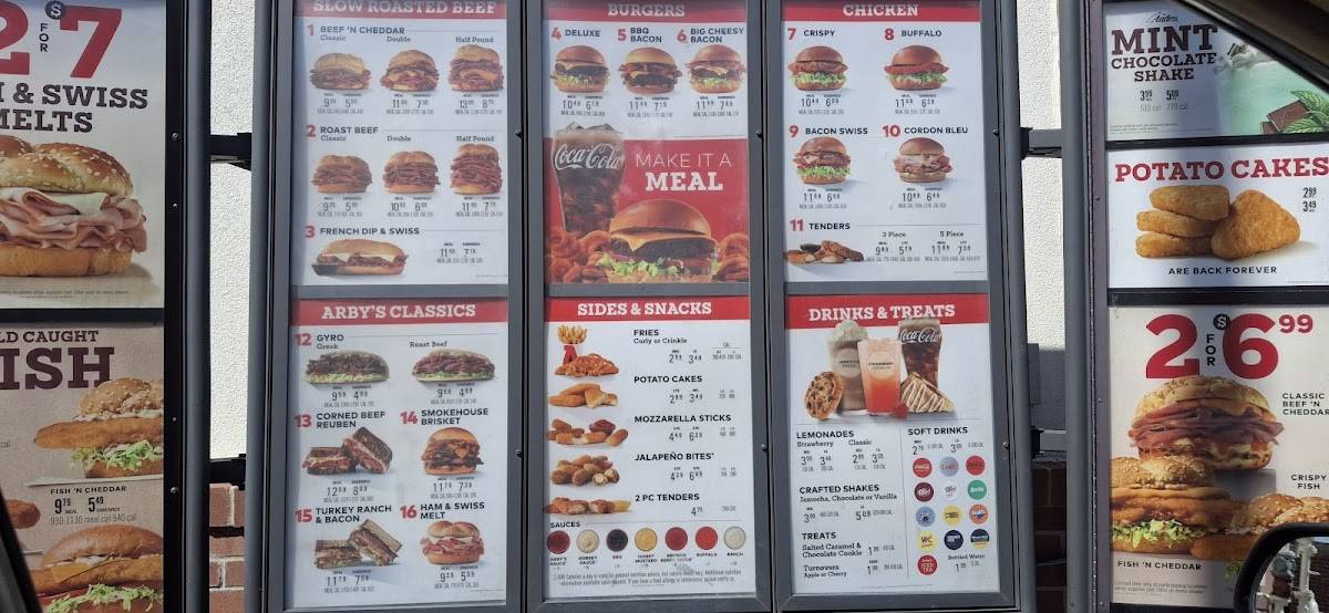 Arby's меню