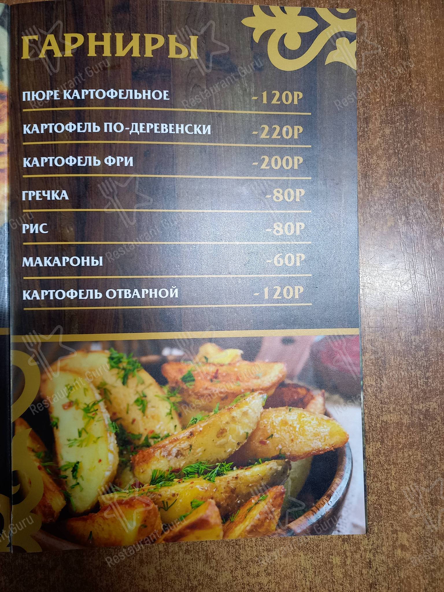 Меню для посетителей кафе Кафе 