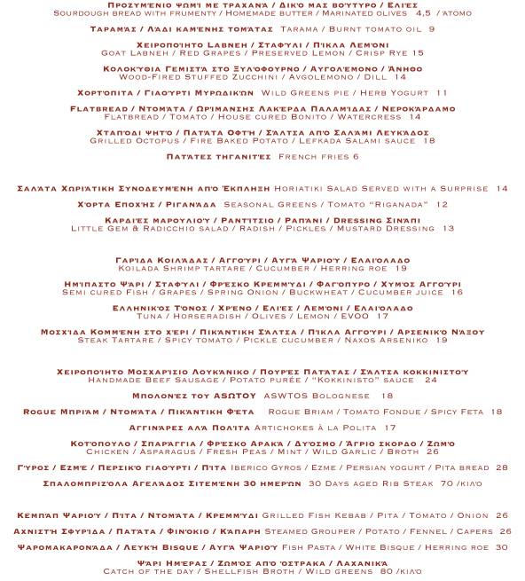 Aswtos меню