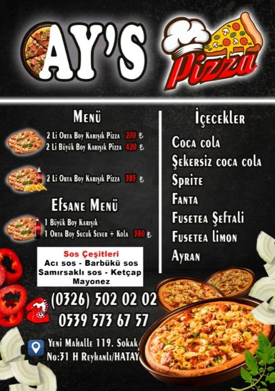 Ays Pizza меню