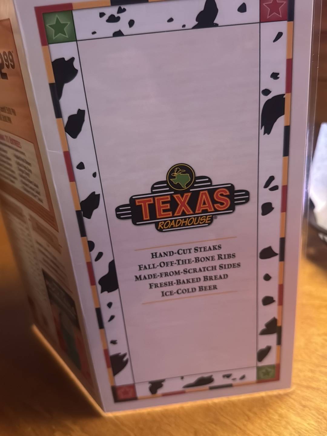 Texas Roadhouse меню
