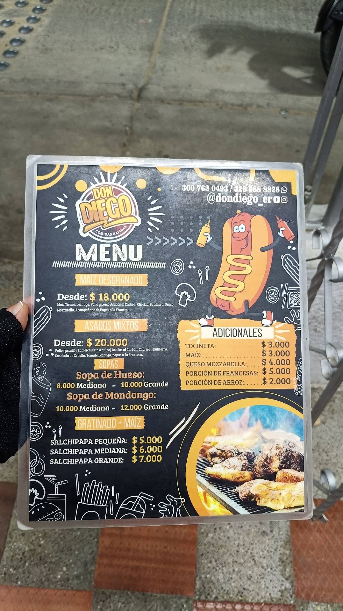 Don Diego Comidas rápidas меню